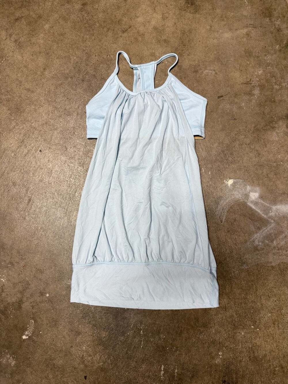 Lululemon No Limits Tank Top with Built-in Bra in Light Blue, Size 4